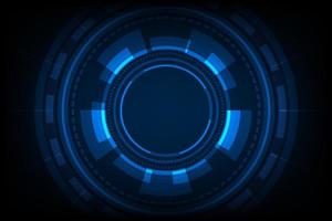 abstrakter blauer Hintergrund mit Kreisen Technologiehintergrund Hi-Tech-Kommunikationskonzept Innovation abstrakte Hintergrundvektorillustration vektor