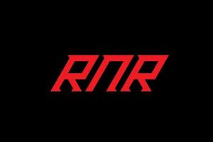 rnr-Buchstaben- und Alphabet-Logo-Design vektor