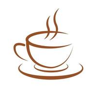 Kaffee-Logo-Silhouette-Vektor-Design vektor