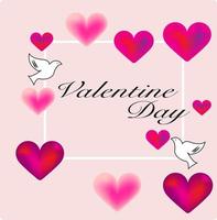 Hintergrund Valentinstag. Valentinstag Verkauf Hintergrund mit Luftballons Herzmuster. vektor