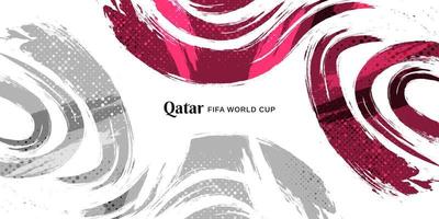 qatar flagga med borsta och grunge stil. flagga av qatar med sporter begrepp, lämplig för oberoende dag och värld kopp 2022 bakgrund vektor