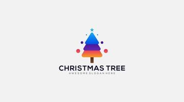 Farbverlauf Weihnachtsbaum Symbol Logo Design Vektor Vorlage