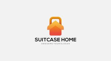 Koffer-Home-Logo-Design-Vorlage-Icon-Element vektor