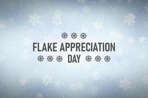 Flake Appreciation Day Hintergrund. vektor