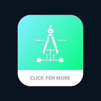 kompass teckning utbildning teknik mobil app ikon design vektor