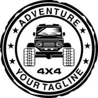 Abenteuer Offroad-Vektor-Logo-Design vektor