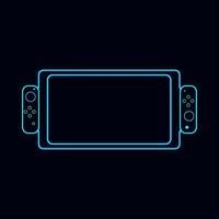 Nintendo växla trösta vektor illustration neon ljus effekt växla