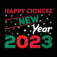 frohes chinesisches neues jahr 2023 t-shirt design vektor