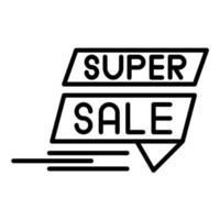 Symbol für die Super-Sale-Linie vektor