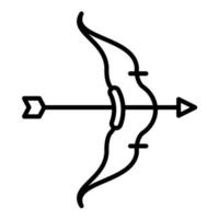 Bogen Pfeil Liniensymbol vektor