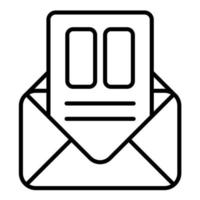 Newsletter-Liniensymbol vektor