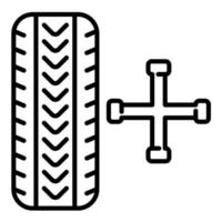 Symbol für Reifenwartungslinie vektor