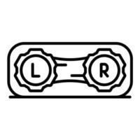 Symbol für Kontaktlinsenbehälter vektor