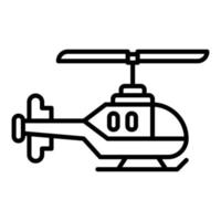 helikopter linje ikon vektor