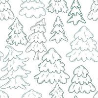 weihnachtsbäume nahtlose mustervektorillustration vektor