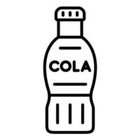 Symbol für die Linie der Cola-Flasche vektor