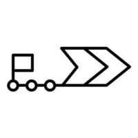 Symbol für die Breadcrumbs-Linie vektor