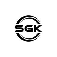 sgk brev logotyp design i illustration. vektor logotyp, kalligrafi mönster för logotyp, affisch, inbjudan, etc.