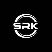 srk brev logotyp design i illustration. vektor logotyp, kalligrafi mönster för logotyp, affisch, inbjudan, etc.