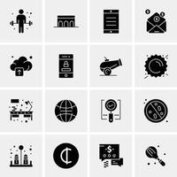 16 universelle Business-Icons Vektor kreative Icon-Illustration zur Verwendung in Web- und Mobilprojekten