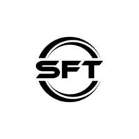 sft-Buchstaben-Logo-Design in Abbildung. Vektorlogo, Kalligrafie-Designs für Logo, Poster, Einladung usw. vektor