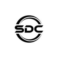 sdc brev logotyp design i illustration. vektor logotyp, kalligrafi mönster för logotyp, affisch, inbjudan, etc.