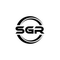 sgr brev logotyp design i illustration. vektor logotyp, kalligrafi mönster för logotyp, affisch, inbjudan, etc.