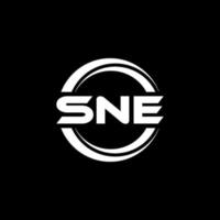 SNE-Brief-Logo-Design in Abbildung. Vektorlogo, Kalligrafie-Designs für Logo, Poster, Einladung usw. vektor