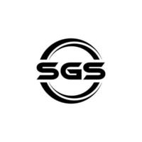 sgs brev logotyp design i illustration. vektor logotyp, kalligrafi mönster för logotyp, affisch, inbjudan, etc.