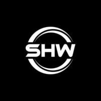 shw brev logotyp design i illustration. vektor logotyp, kalligrafi mönster för logotyp, affisch, inbjudan, etc.