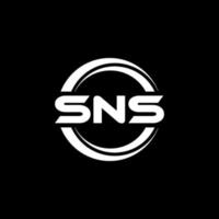 sns brev logotyp design i illustration. vektor logotyp, kalligrafi mönster för logotyp, affisch, inbjudan, etc.