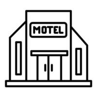 Motel-Liniensymbol vektor