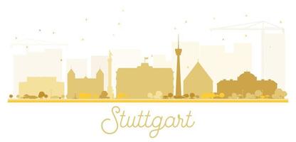 Stuttgart stad horisont gyllene silhuett. vektor