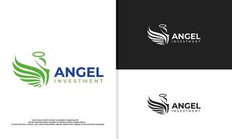Logo Illustration Vektorgrafik von Angel Investment. geeignet für Investitionen, Finanzunternehmen usw. vektor