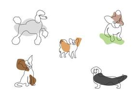 vektornahtloses muster mit den netten hunden lokalisiert auf weiß. Tiermuster, ideal für Kindertextilien, Kinderzimmerdeko, Stoff vektor