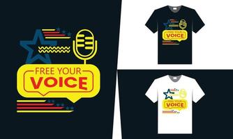 Bestes T-Shirt-Design für Podcast oder Protest live vektor