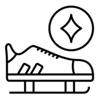 Schlittschuhe schärfen Liniensymbol vektor