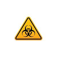 varning biohazard symbol vektor. gul triangel vektor