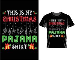 das ist mein hässlicher weihnachtst-shirt-designvektor des weihnachtspyjamas vektor