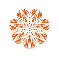dekorative orange Mandala-Vektorillustration. dekorative Mandala-Blumen vektor