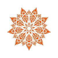 dekorativ orange mandala vektor illustration. dekorativ mandala blommor