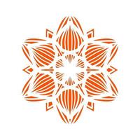 dekorativ orange mandala vektor illustration. dekorativ mandala blommor