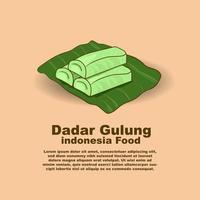 dadar gulung indonesisches essen indonesisches asiatisches essen vektor handgezeichnetes design