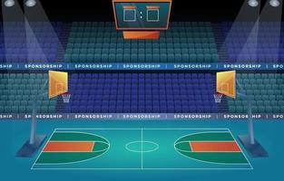 Indoor-Basketballplatz vektor