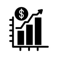 Diagram upp vektor ikon