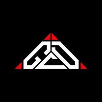 gcd-Buchstaben-Logo kreatives Design mit Vektorgrafik, gcd einfaches und modernes Logo in runder Dreiecksform. vektor