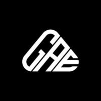 Gae Letter Logo kreatives Design mit Vektorgrafik, Gae einfaches und modernes Logo in runder Dreiecksform. vektor