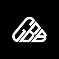 gbb brev logotyp kreativ design med vektor grafisk, gbb enkel och modern logotyp i runda triangel form.