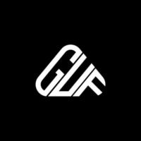 Guf Letter Logo kreatives Design mit Vektorgrafik, Guf einfaches und modernes Logo. vektor