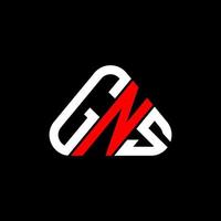 gns letter logo kreatives design mit vektorgrafik, gns einfaches und modernes logo. vektor